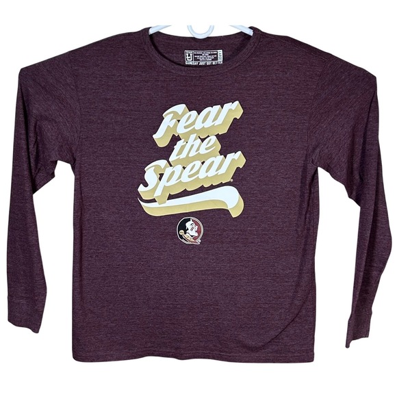 Florida State Seminoles Long Sleeve Shirt Fear the Spear Women's Large Baseball - Picture 2 of 6